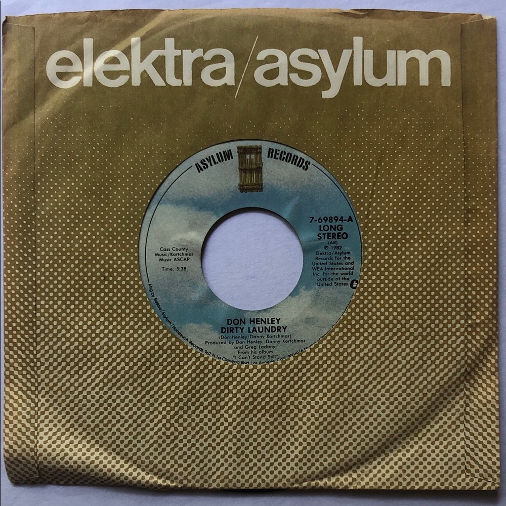 Don Henley Asylum/Elektra Vinyl 45 Record Vintage ‘82